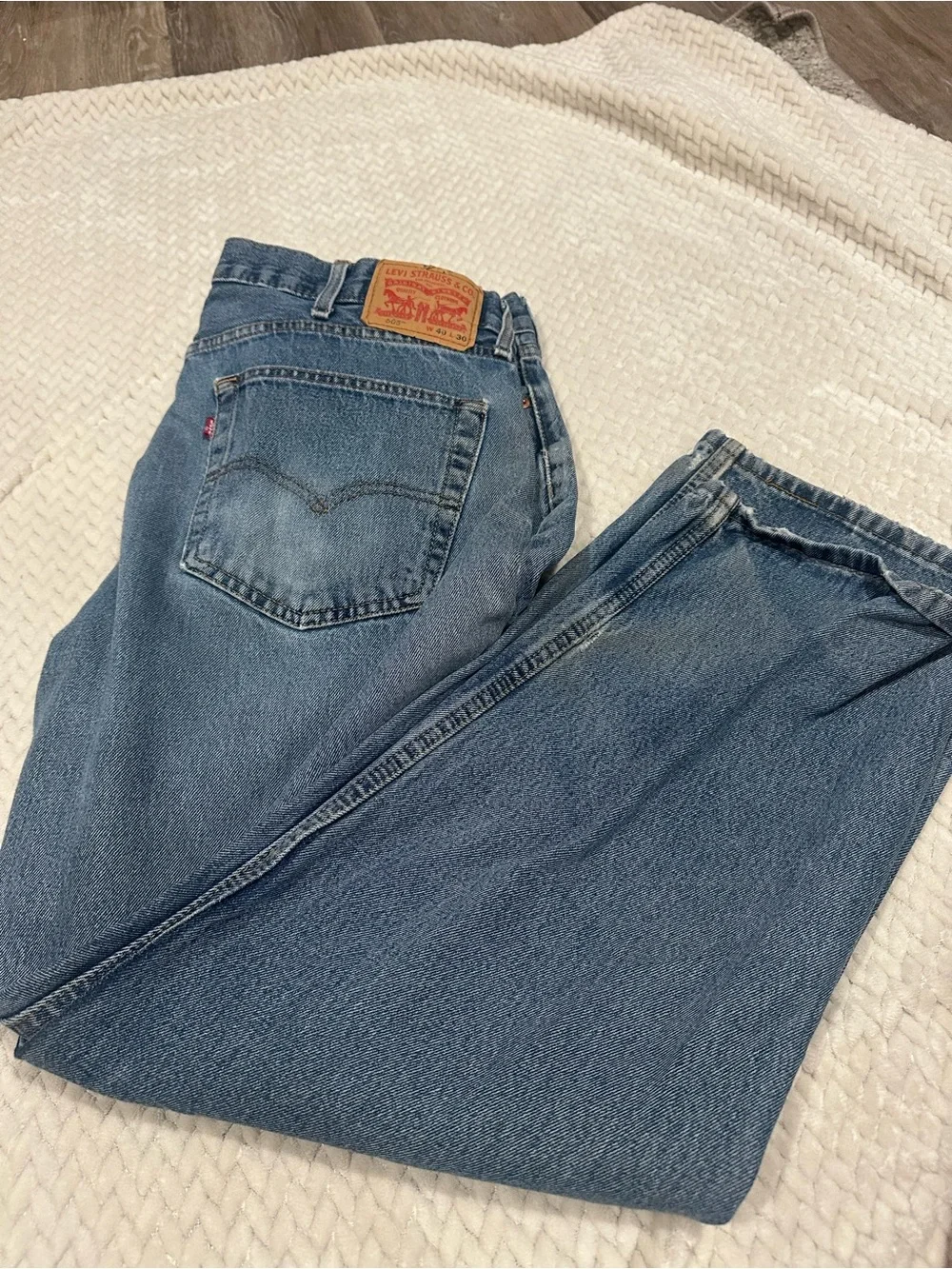 Levi's Straight Leg Jeans in Faded Blue